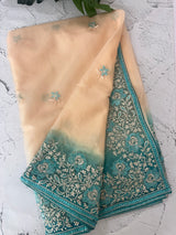 Soft Organza saree with embroidery borders MCW638