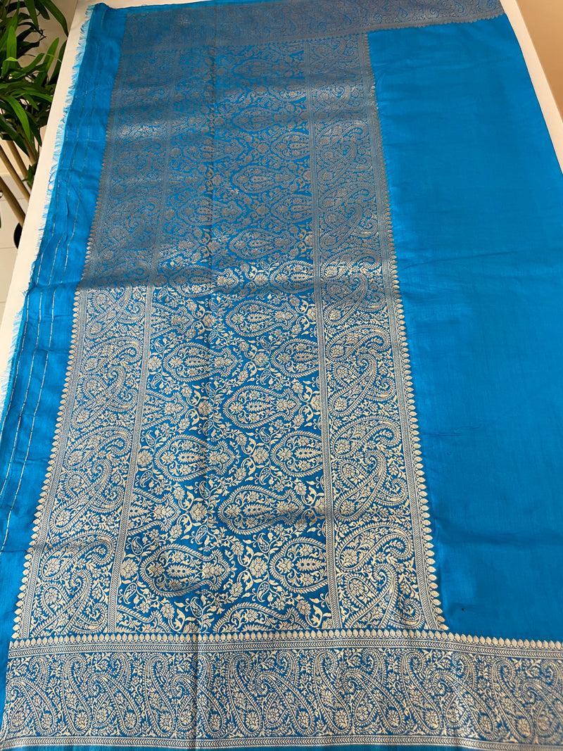 Blended tussar silk saree with Banarasi border FBTW3026