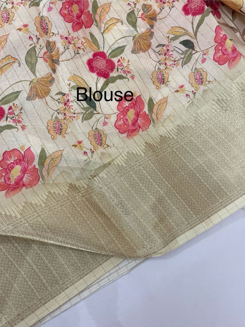Semi silk saree with digital prints MSR671