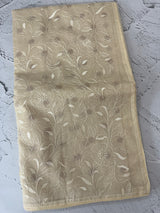 Moonga checks saree with embroidery MSH165 Ivory