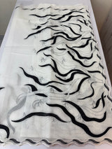 Kota silk embroidery saree  MSH125 - Black & White