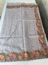 Embriodery Kota Silk Cutwork saree SBLCYTM- PastelLavender