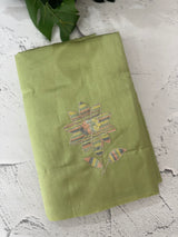 Tussar finish soft silk saree with thread embroidery MTS568 PastelGreen
