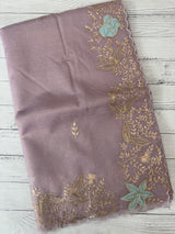 Shimmer crush Organza saree with zari and zardosi work - MS15027