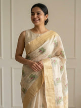 Jamdani silk Cotton Saree MS12567(2) Wine birds