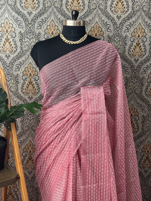 Semi tissue Organza saree MS5788