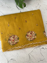 Kota checks saree with embroidery MS7645
