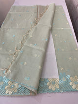 Soft Tissue kota embroidery saree MSK4660 PastelBlue