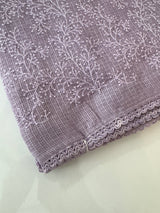 Soft kota checks saree with embroidery MSKC340 Lavender