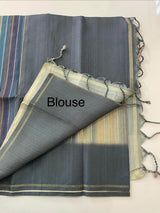 Multi color Semi soft silk saree with borders MSS590