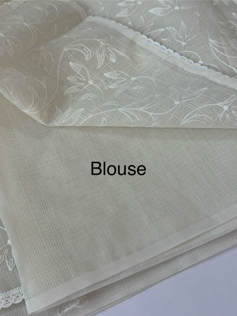 Kota embriodery saree MS1455 -PastelBeige