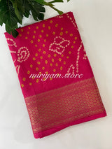 Semi silk saree MSBS128 RaniPink