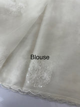 Semi Organza saree with embroidery - MSH375