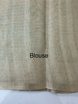 Blended tissue tussar saree with embriodery - MS8945