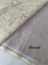 Kota silk saree with embroidery MSH199 - Pastel CloudGrey