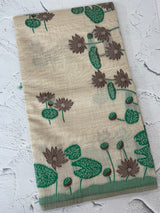 Jamdani silk Cotton Saree with lotus motifs MSJ790 (3)