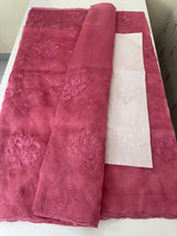 Glass organza saree with applique work- MSHW229