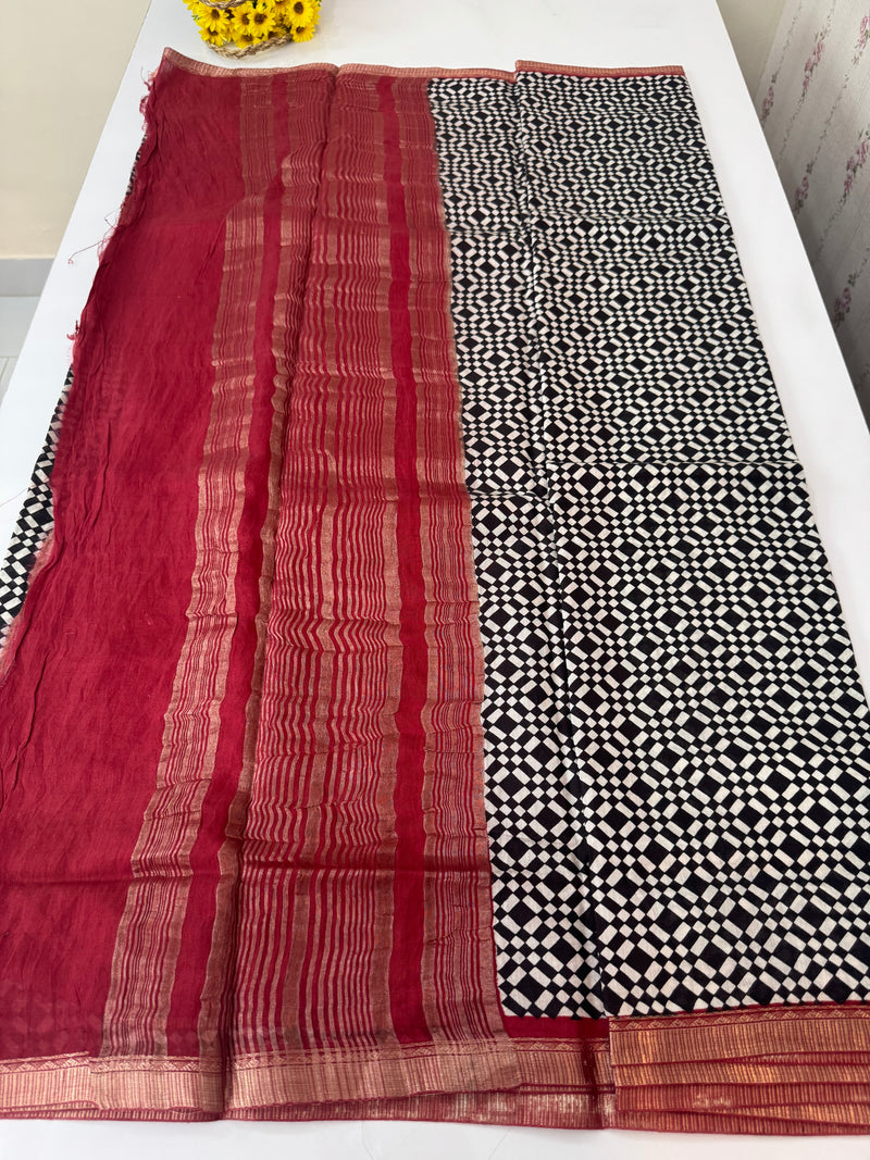 Semi chanderi saree  MCSC675
