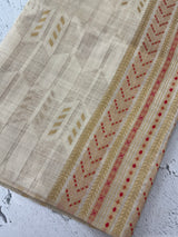 Semi chanderi tussar saree with brocade pallu and blouse MKT891 (2)