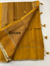 Tussar mix Semi silk saree with small zari weaving MSS8925