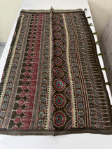 Semi Chanderi saree with hand kanta embroidery MS9899