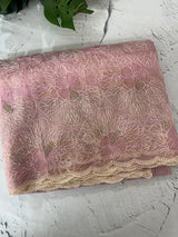 Premium Crush Organza saree with thread work- MCW863 SoftPink