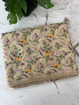 Tissue blended tussar Silk saree with embroidery MST114