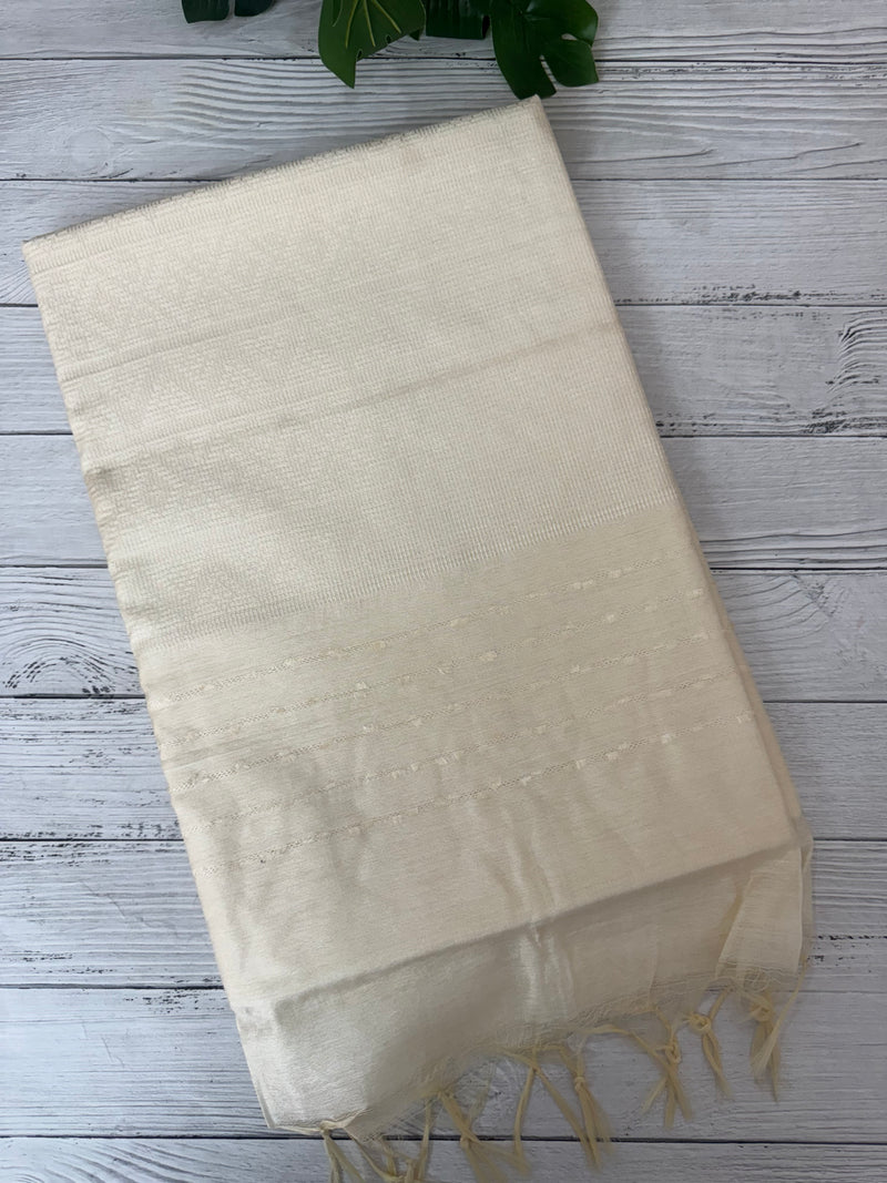 Bhagalpuri Semi tussar saree MS871- Offwhite