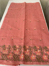 Blended matka Tussar silk saree with embroidery MS4856
