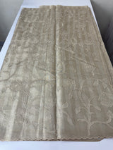 Tissue Silk applique work saree MSH133 Design 3- CloudGrey