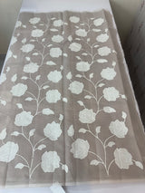 Kota cotton applique work saree- MSH7877 PaleBrown