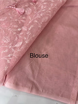 Moonga checks saree with embroidery MSH219