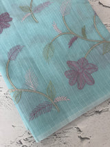 Netkota embriodery saree MS1496 Blue