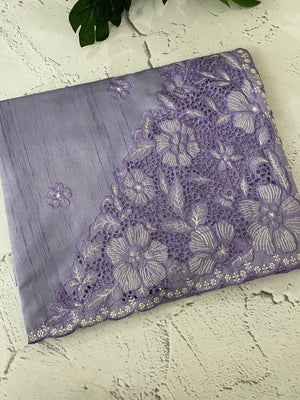 Cutwork Semi tussar saree MTSS674