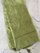Tussar finish soft silk saree with thread embroidery MTS569