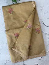 Art silk saree with embroidery SVPSMC • Beige