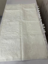 Dyeable Soft Organza saree with thread work - MSH198 White