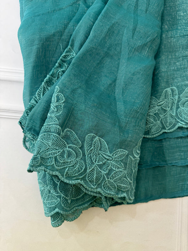 Designer crush jimmi choo saree SRVNNEE4 Teal