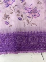 Silky kota saree with chikankari embriodery MSK4532