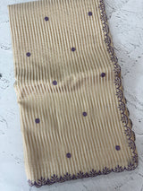 Chanderi Tissue silk saree with scalloped borders - MNM222 Purple