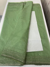 Handworked Organza saree and blouse MCW376 JadeGreen