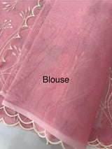 Viscose organza saree with thread work - MSH274