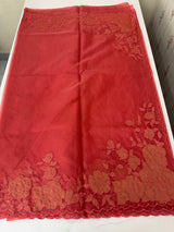 Soft organza saree with applique work - MCW543 DarkPeach
