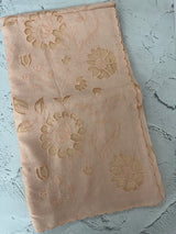Soft Pashmina saree with organza Applique work MSH253