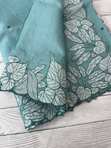 Soft kota silk saree with embriodery MS15031- LightBlue