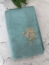 Tussar finish soft silk saree with thread embroidery MTS568 LightBlue