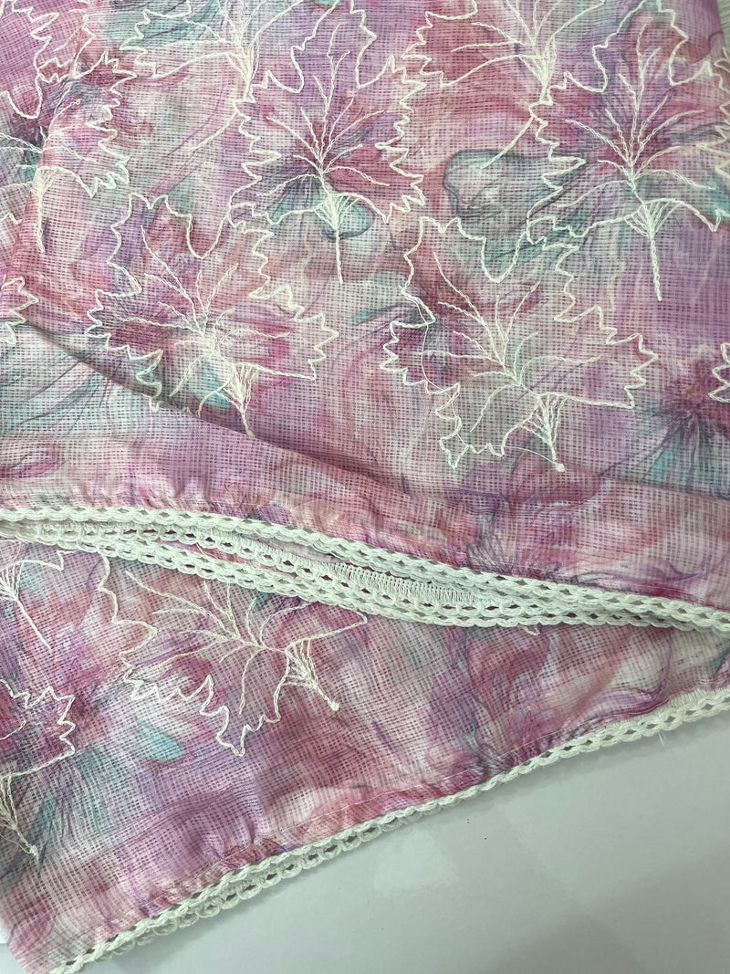 Soft kota checks saree with embroidery SVPSSR