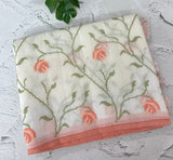 Soft Netkota saree with cross stitch embroidery MSH210