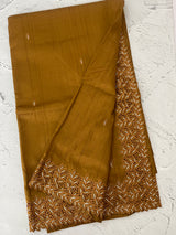 Semi tussar saree with cutwork MSHK566