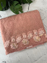 Soft Organza saree with thread work and tissue applique borders - MCW605 PeachPink